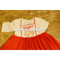 red colour Girl summer embroideried dress